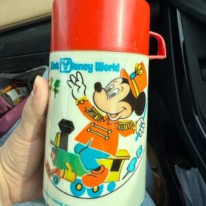 Disney Mickey Mouse Kids Toy Thermos - Red and Cream